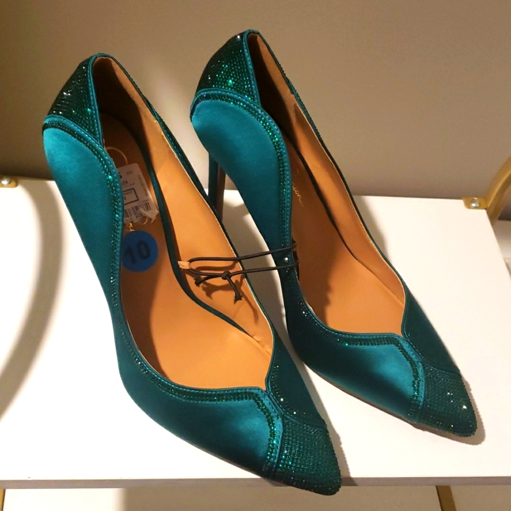 Exquisite Women's 4 inch Emerald Green heels